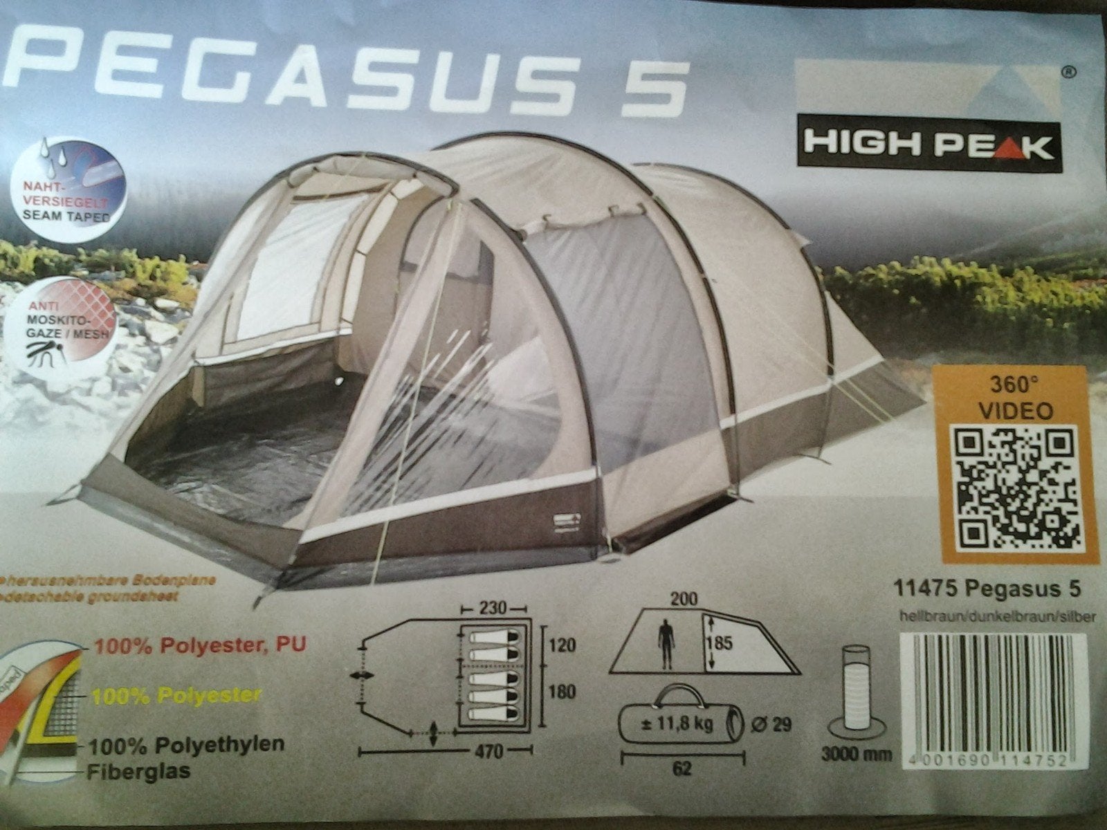 tent, Ophalen of Verzenden, Zo goed als nieuw, Tot en met 5