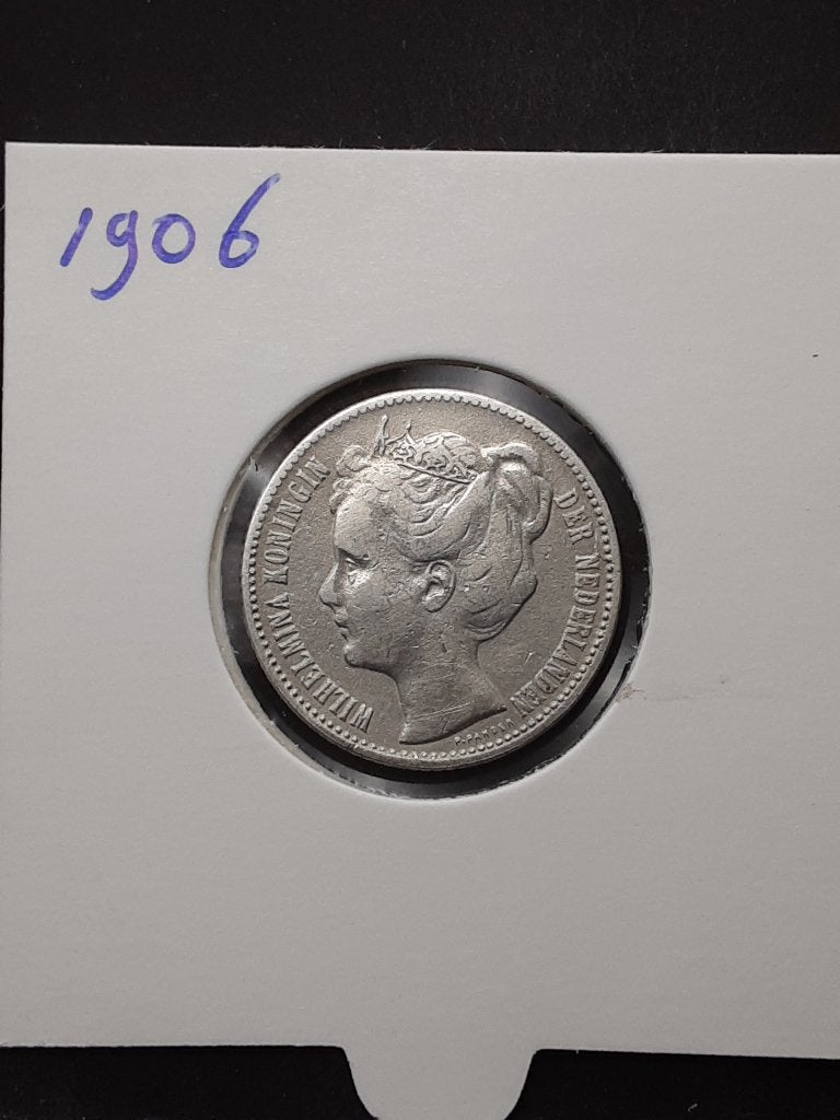 1/2 gulden 1906 Koningin Wilhelmina, ½ gulden, Verzenden, Zilver, Koningin Wilhelmina