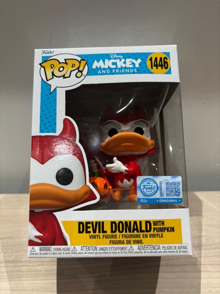 Funko Pop! Disney Devil Donald with Pumpkin #1446, Verzamelen, Funko Europe, Ophalen of Verzenden, Zo goed als nieuw, 4th floor, 1 Queen Caroline St, London W6 9YN, Verenigd Koninkrijk