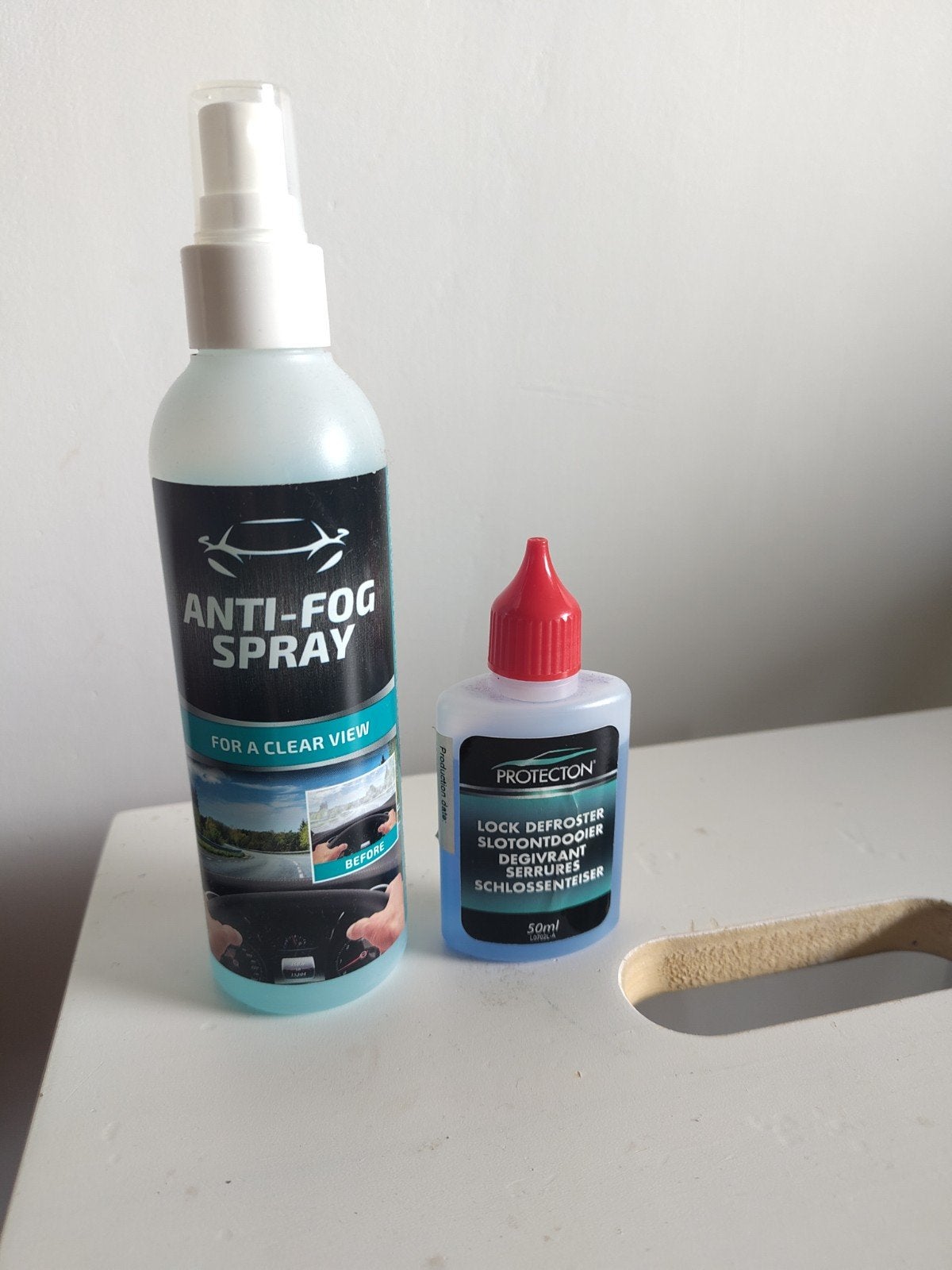 Anti-condens spray en slotontdooier, Ophalen