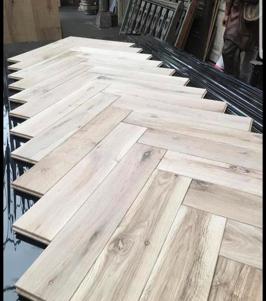 EIKEN VISGRAAT VLOEREN VISGRAATPARKET LEGKLARE, Ophalen of Verzenden, Nieuw, 75 m² of meer, Parket