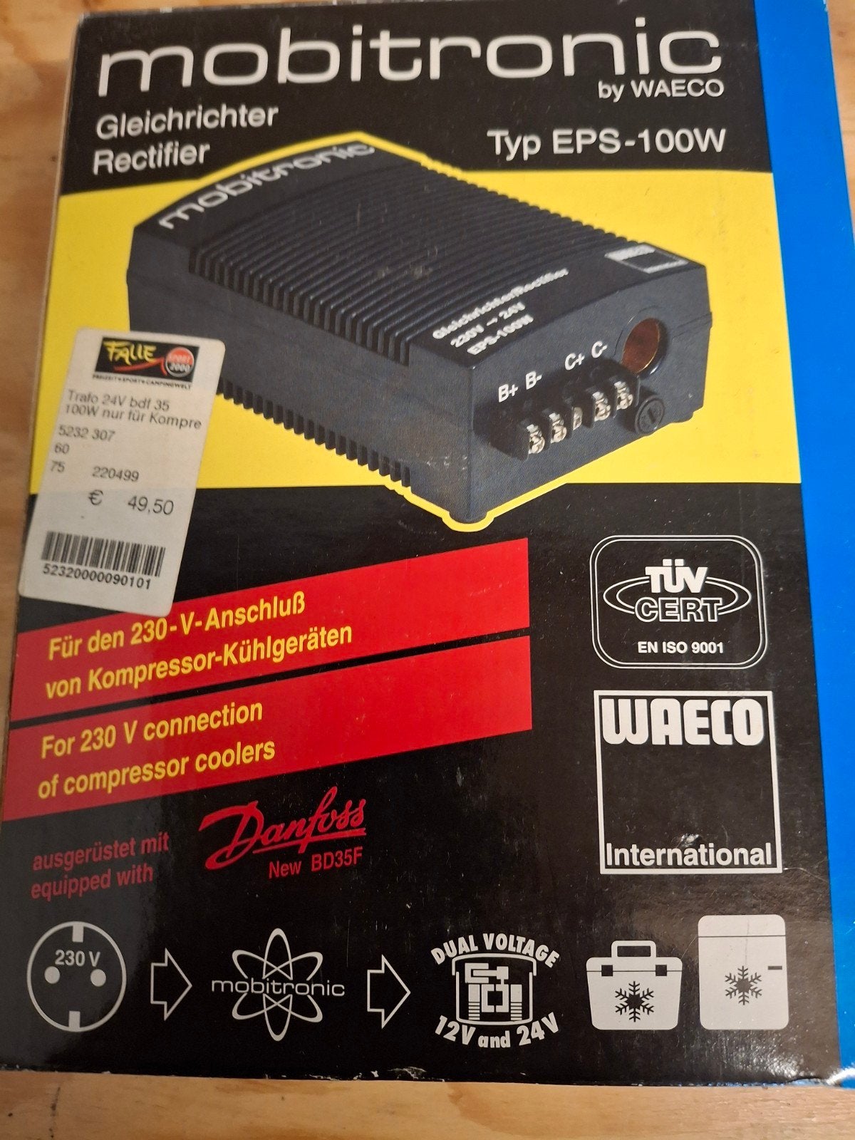 Mobitronic EPS-100W Gelijkrichter voor Compressor Koelbox, Ophalen of Verzenden