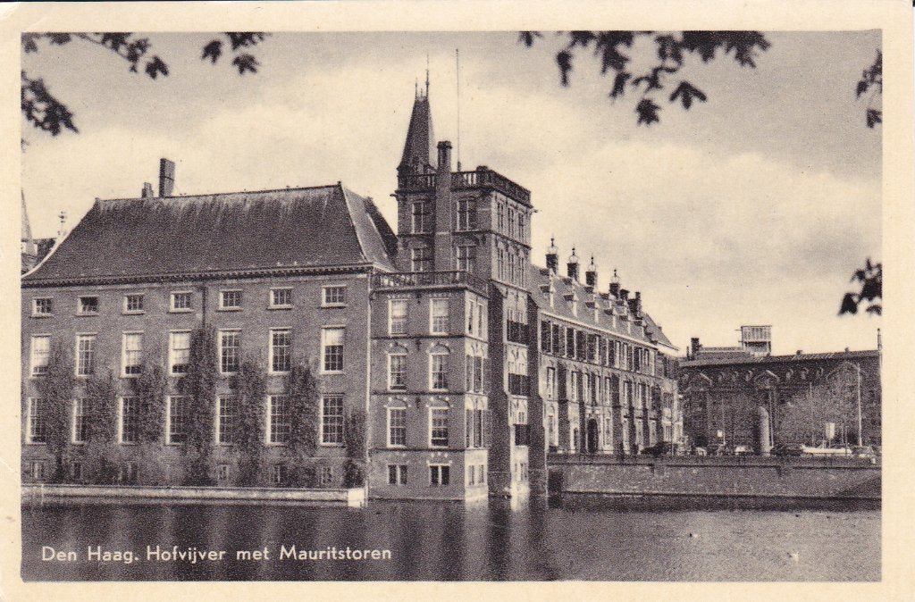 Den Haag. Oude ansichtkaart : Hofvijver met Mauritstoren, Verzamelen, Verzenden, 1960 tot 1980, Gelopen, Zuid-Holland