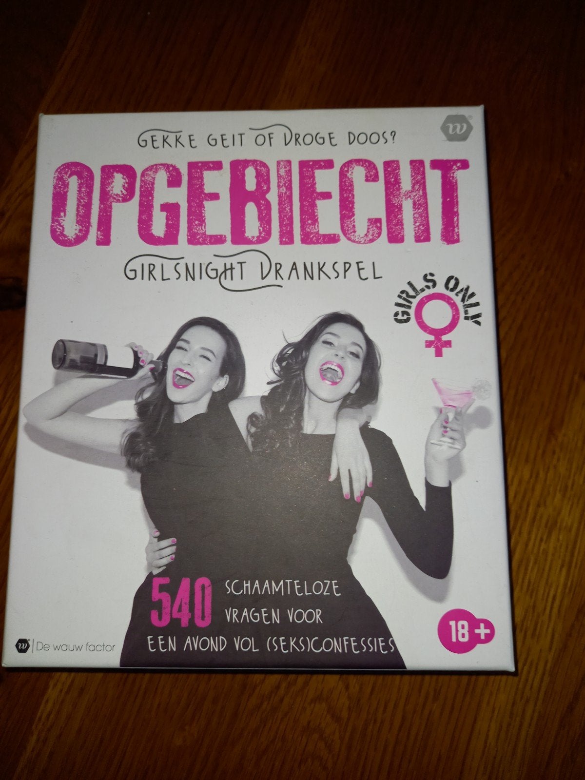 Opgebiecht Girlsnight Drankspel 18+, Vijf spelers of meer, Ophalen of Verzenden, Zo goed als nieuw, De wauw factor