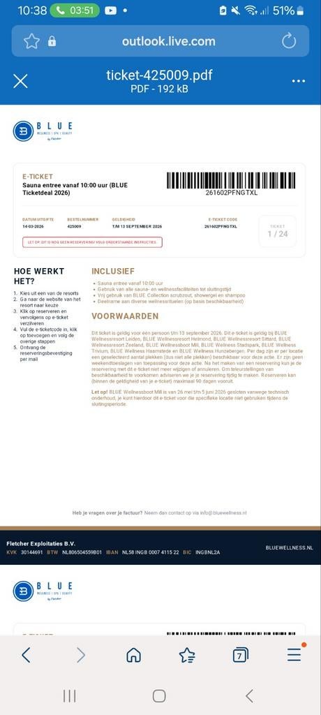 3 sauna vouchers fletcher sauna bleuwellness incl weekendtoe, Ophalen of Verzenden, Nieuw, Complete sauna