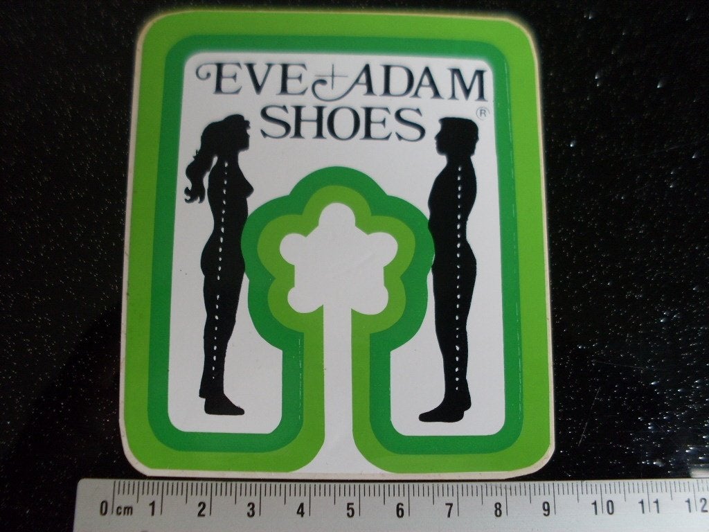 sticker eve + adam shoes logo schoenen, Verzenden, Zo goed als nieuw, Merk