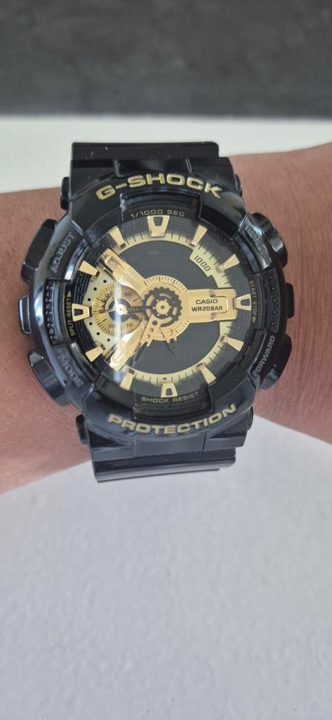 Casio G-Shock Protection WR20BAR Horloge Zwart/Goud, Casio, Kunststof, Gebruikt, Polshorloge