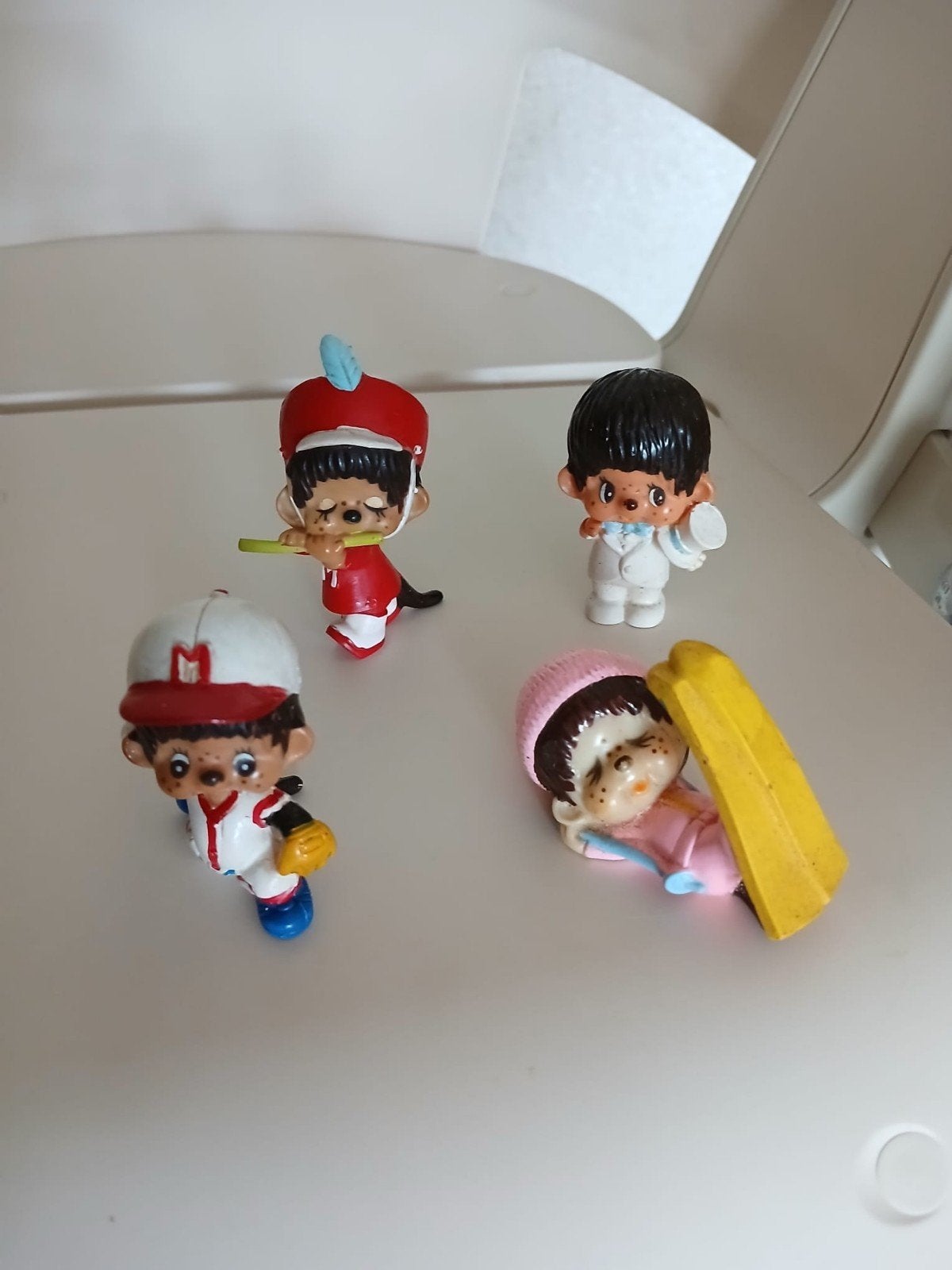Monchichi poppetjes 4 stuks, Ophalen of Verzenden, Zo goed als nieuw