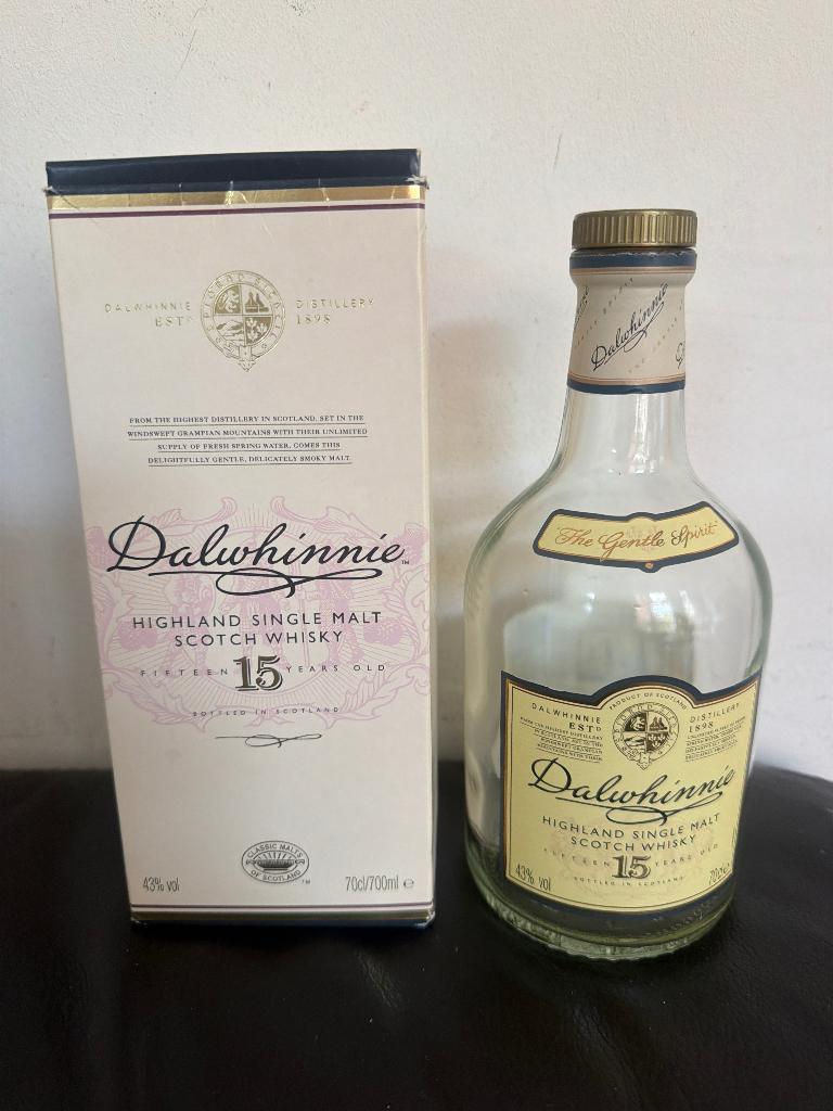 Lege Fles Dalwhinnie 70 cl., Ophalen of Verzenden, Zo goed als nieuw, Verpakking
