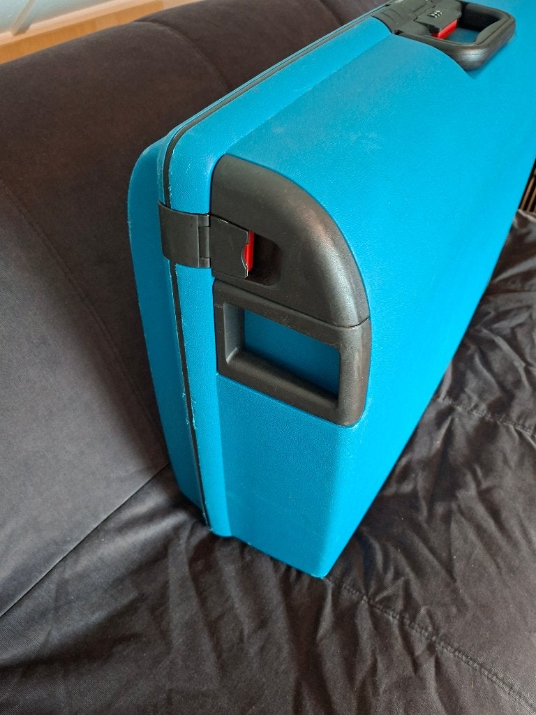 Koffer blauw Carlton, Gebruikt, Hard kunststof, 70 cm of meer, 55 cm of meer