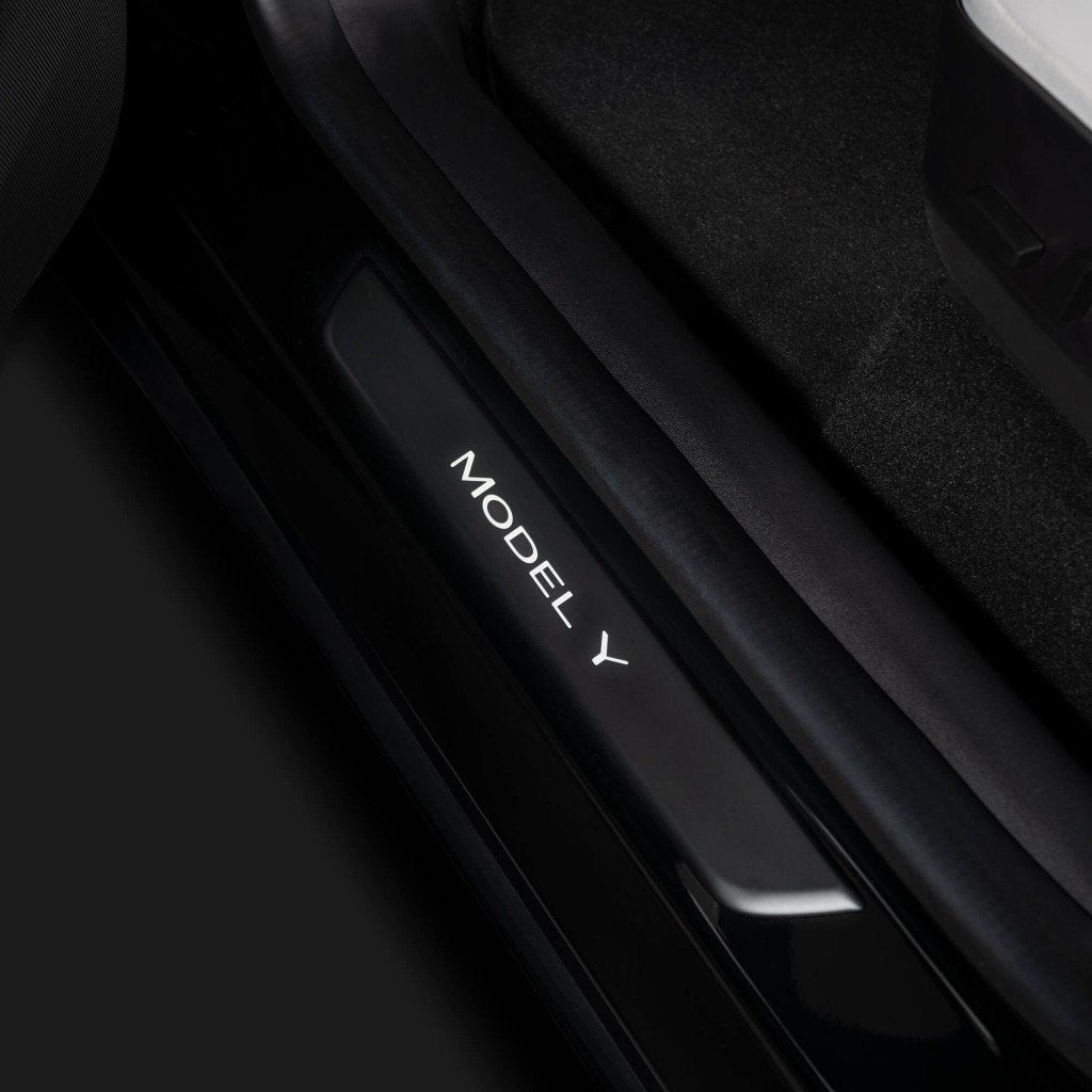 Foto 4 van Tesla Model Y verlichte dorpellijsten origineel nieuw