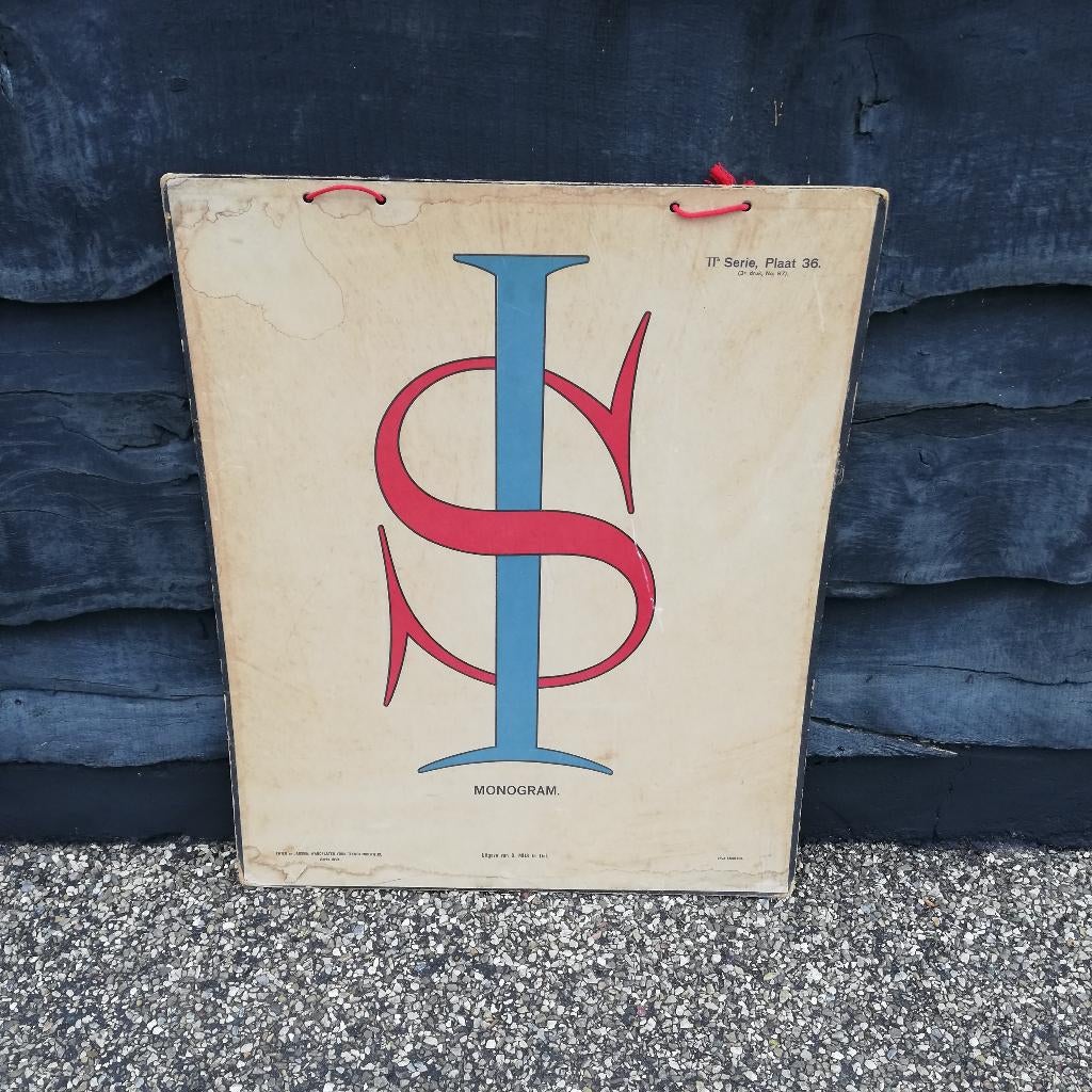 Kartonnen schoolplaat Monogram, Ophalen, Overige thema's