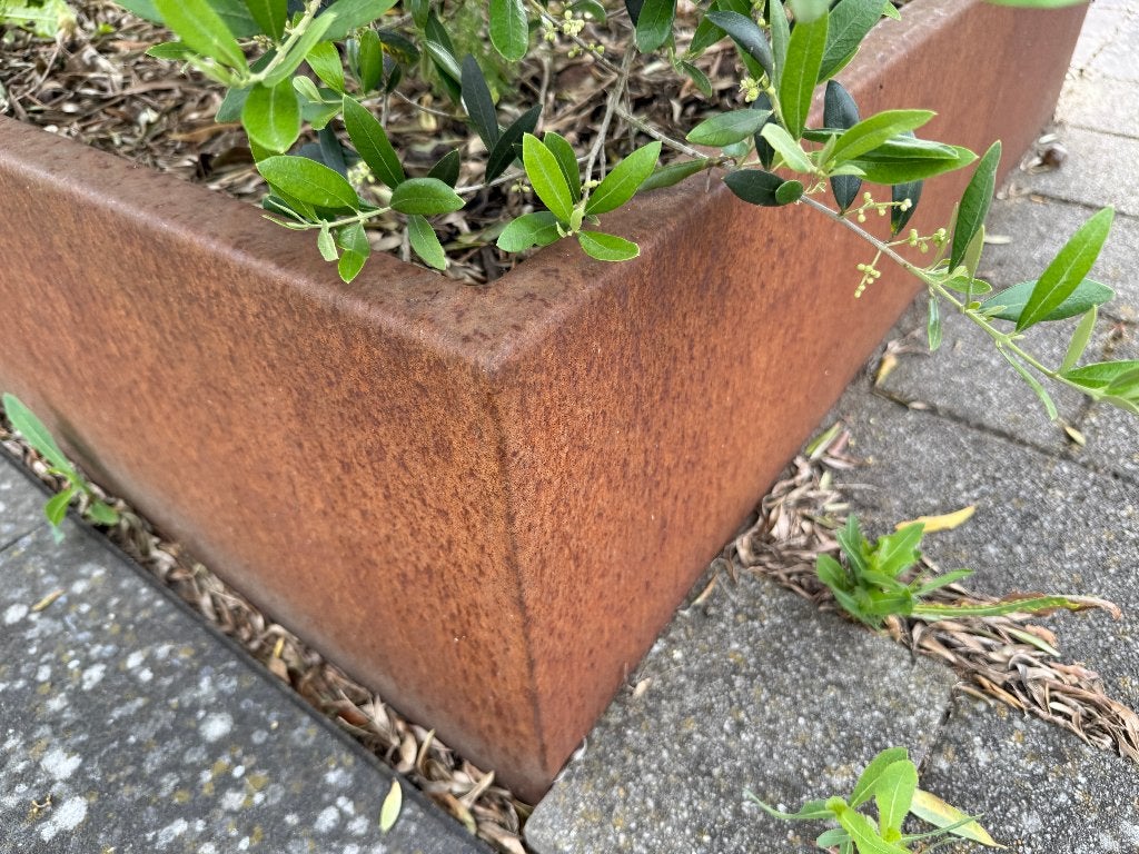 cortenstaal A bak, Ophalen, 100 cm of meer, Vierkant, Zo goed als nieuw