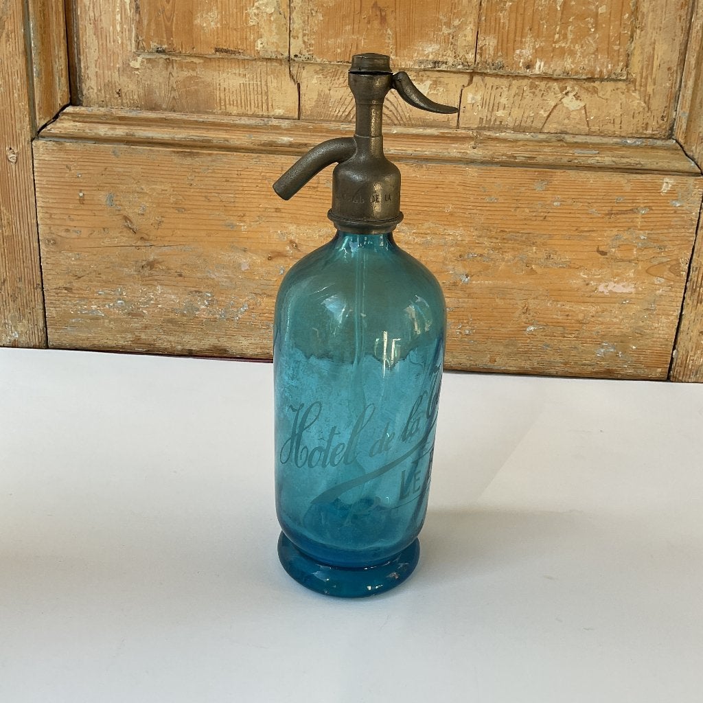 Antieke Spuitwaterfles Siphon Seltzer v. Frans Hotel 1920's, Verzenden