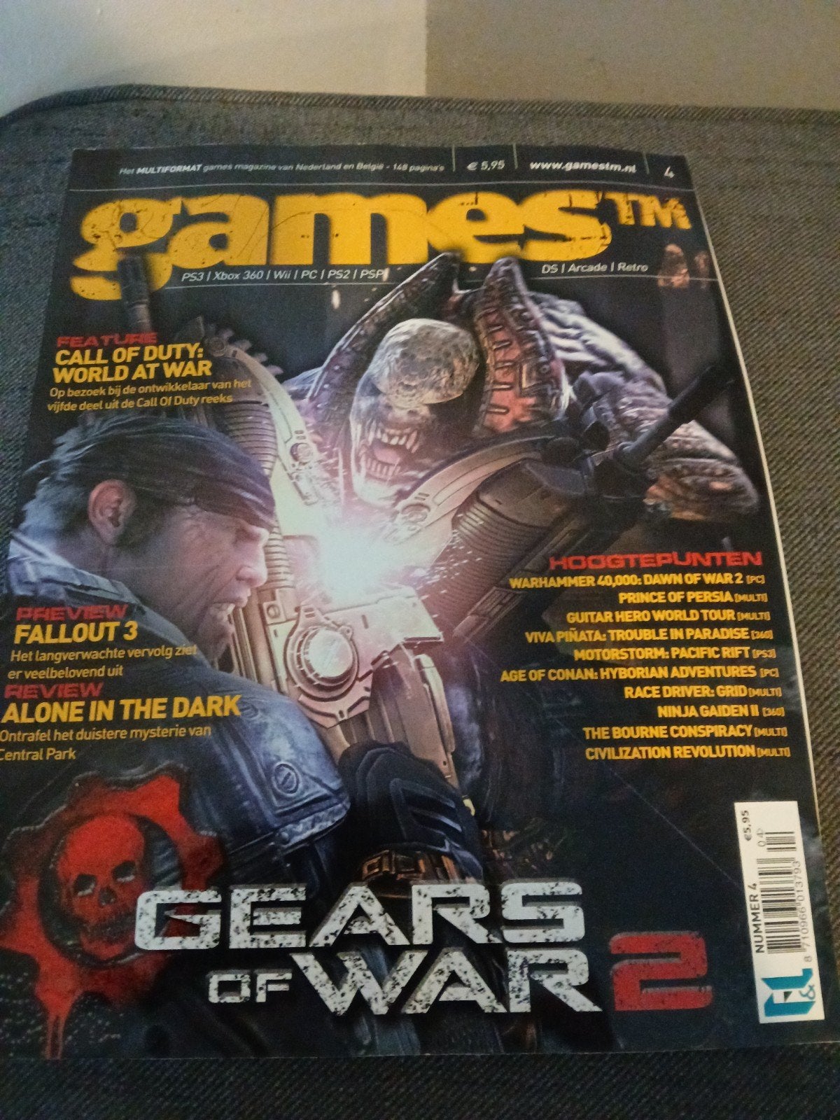 GamesTM Magazine - Gears of War 2, Call of Duty, Fallout 3, Ophalen of Verzenden, 1980 tot heden, Nederland, Tijdschrift