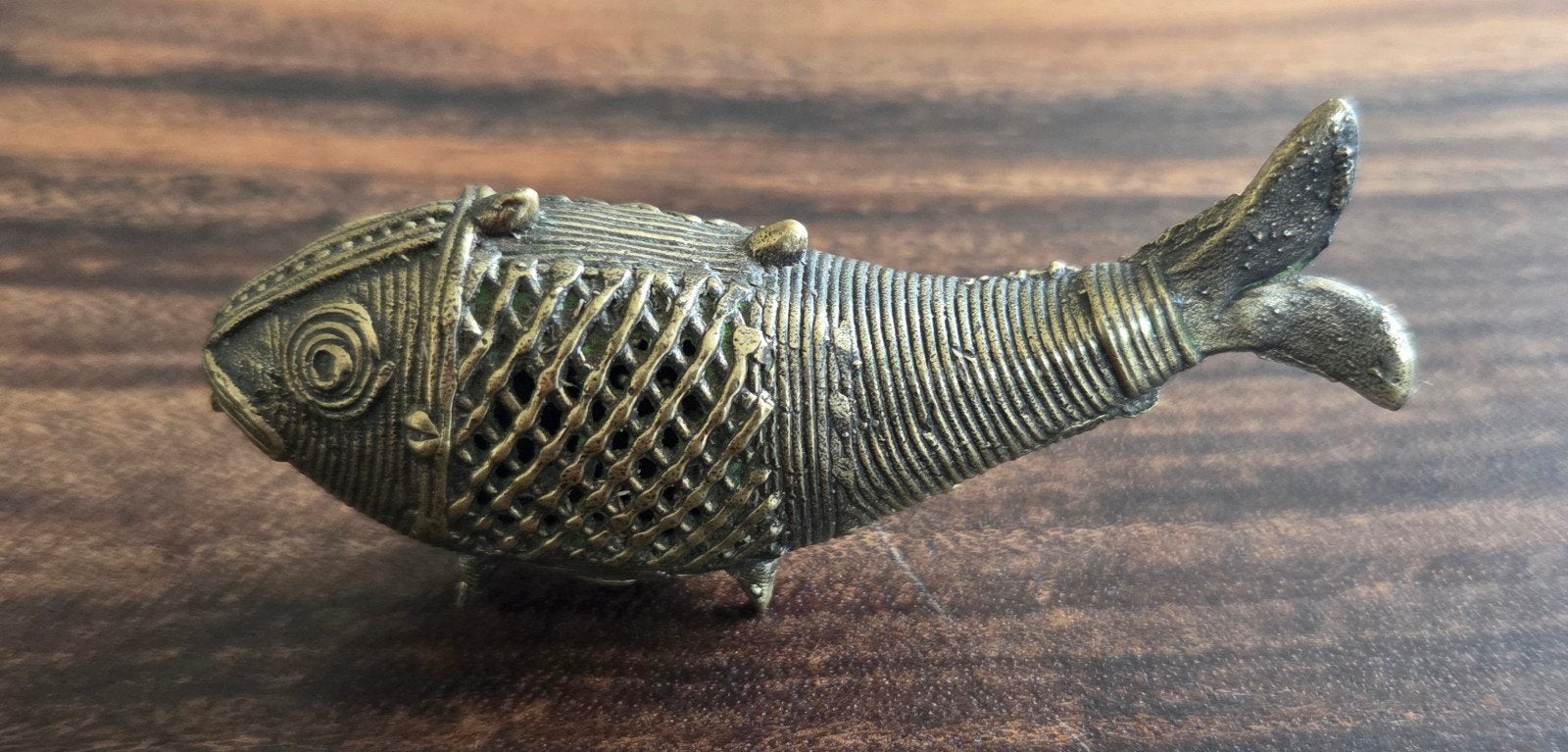 Dhokra brons vis, Antiek en Kunst, Ophalen of Verzenden, Brons
