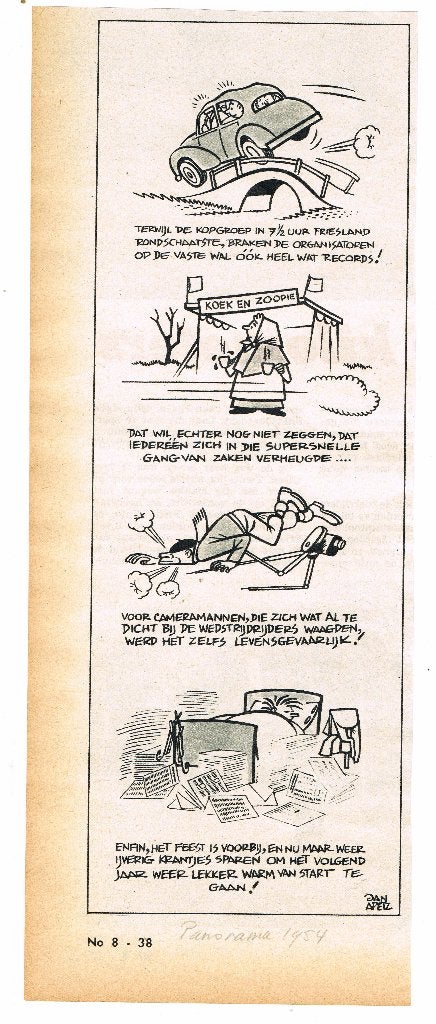 Stripje Jan Apetz - uit Tijdschrift 1954, Ophalen of Verzenden, 1940 tot 1960, Knipsel(s)