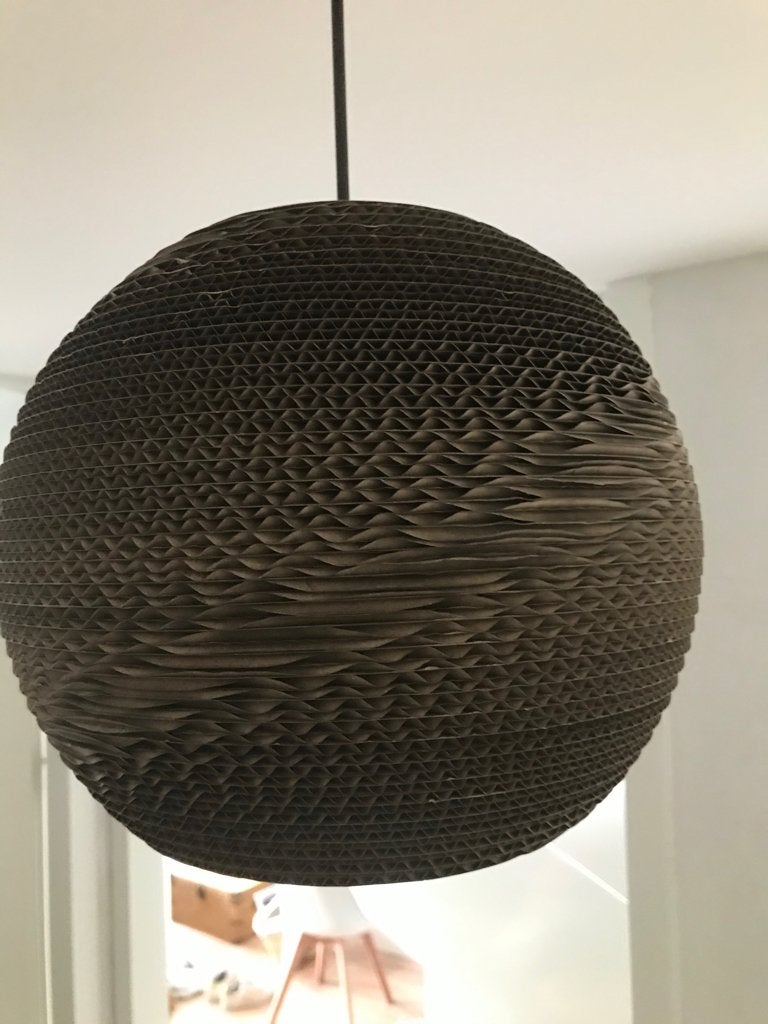 Kartonnen hanglamp scraplight handwerk karton 18 cm, Overige materialen, Verburgt Vintage, Nieuw, Karton scraplight
