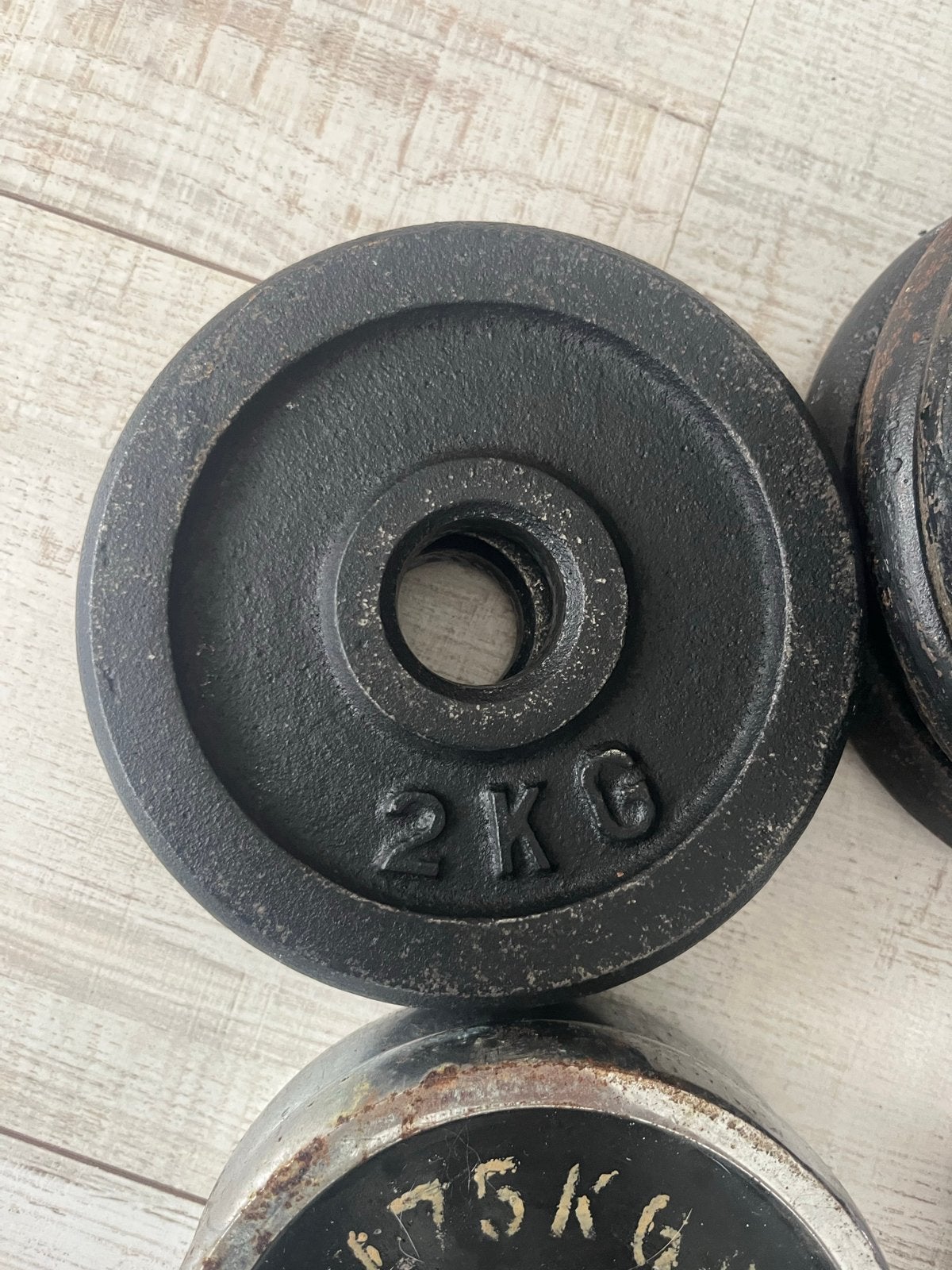Verstelbare Halterset met Schijven (2kg, 3kg, 1.75kg, 1.25kg, Sport en Fitness, Fitnessmaterialen, Ophalen, Gebruikt, Armen, Halterset