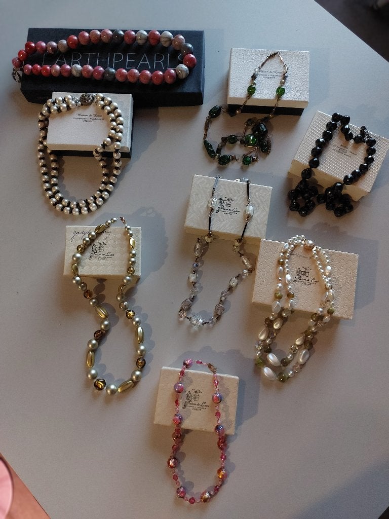 8 Mooie Luxe Hals kettingen z.g.a.n, Ophalen of Verzenden, Nieuw, Overige kleuren, Overige materialen