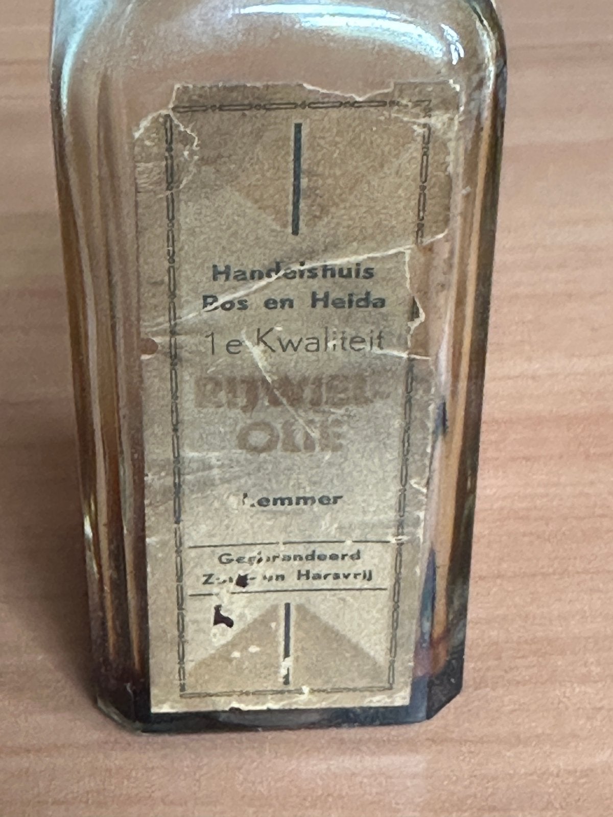 Antieke Glazen Fles met Schroefdop - Naaimachine Olie, Ophalen of Verzenden