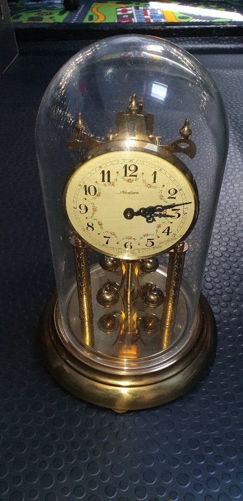 vintage jaarpendule Kurfurst/S.Haller, Ophalen, Vintage, Gebruikt, Overige materialen