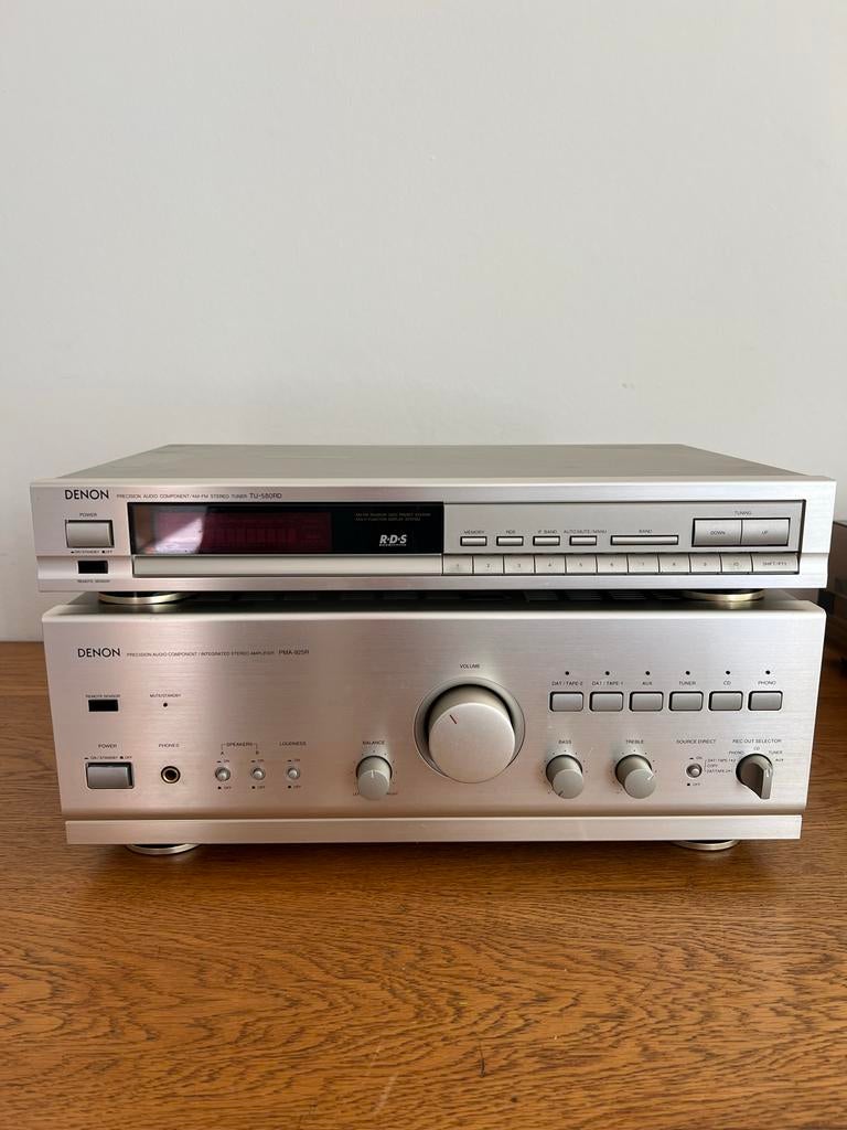 Denon TU-580RD Tuner en PMA-925R Versterker Set, Ophalen, Gebruikt, Analoog