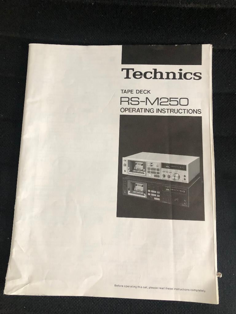 Handleiding + schema Technics cassettedeck RS-M250, Ophalen of Verzenden, Enkel, Overige merken