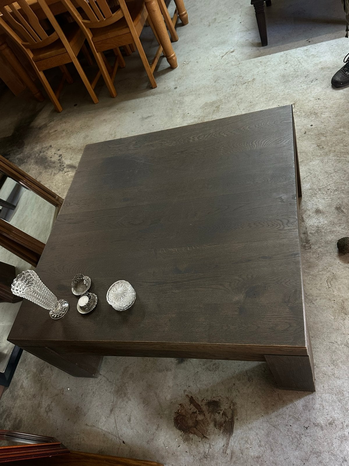 Grote Salontafel met Lade - 100x100x46 cm, Ophalen, Gebruikt, 100 tot 150 cm, Vierkant