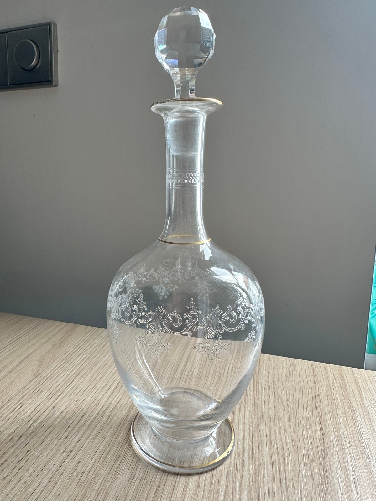 Antieke Baccarat Sévigné Kristallen Wijnkaraf (ca. 1900-1920, Ophalen of Verzenden