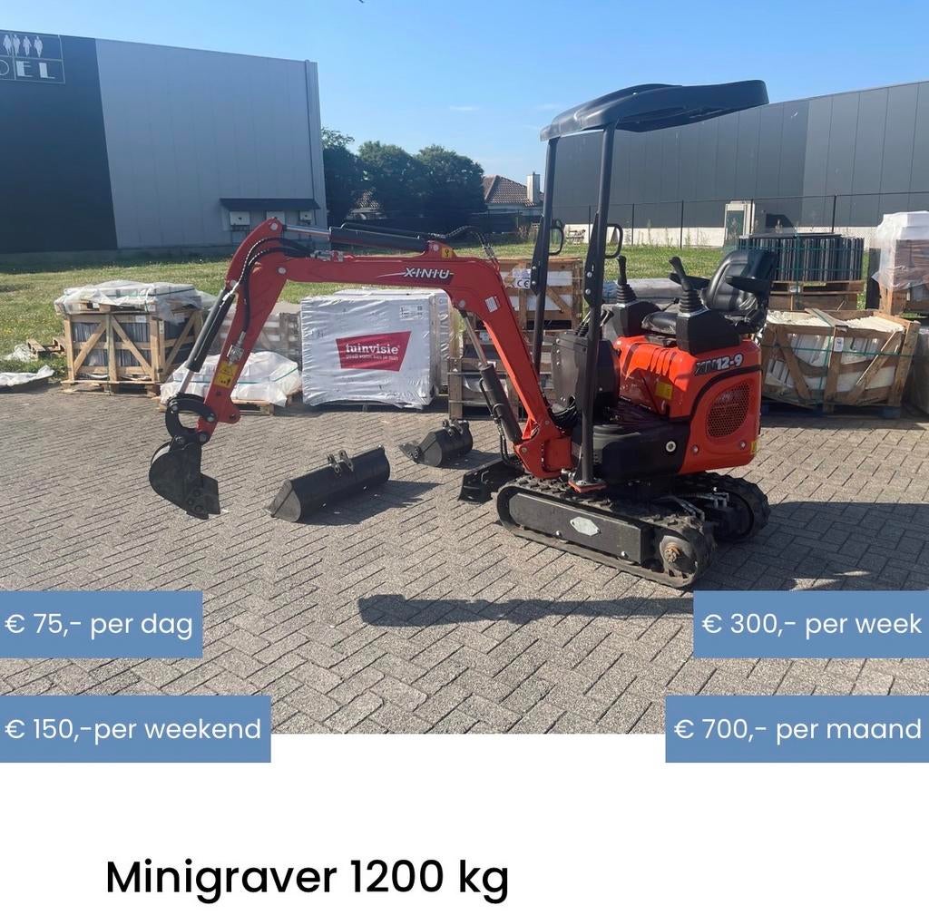 Minigravers-Dumper-Generators-Aanhangwagens TeHuur, Onderhoud of Restauratie