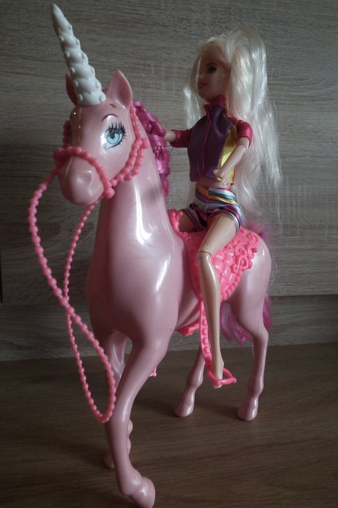 Barbie paard met Barbie, Ophalen, Gebruikt, Barbie