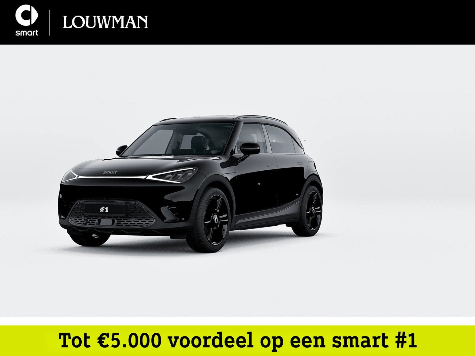 Smart #1 Pro+ Black Collection 66 kWh | Memorypakket voorsto, Auto's, Automaat, Achterwielaandrijving, Zwart, Zwart