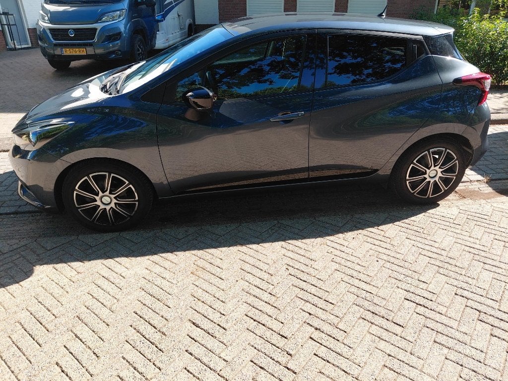 Nissan Micra 1.0 Ig-t 92pk 2021 Grijs, Voorwielaandrijving, Stof, 40 €/maand, 4 cilinders