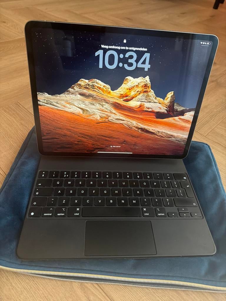 iPad Pro 12.9 inch (2020) + Magic Keyboard, Computers en Software, Apple iPads, Ophalen, Apple iPad Pro, 128 GB, Grijs