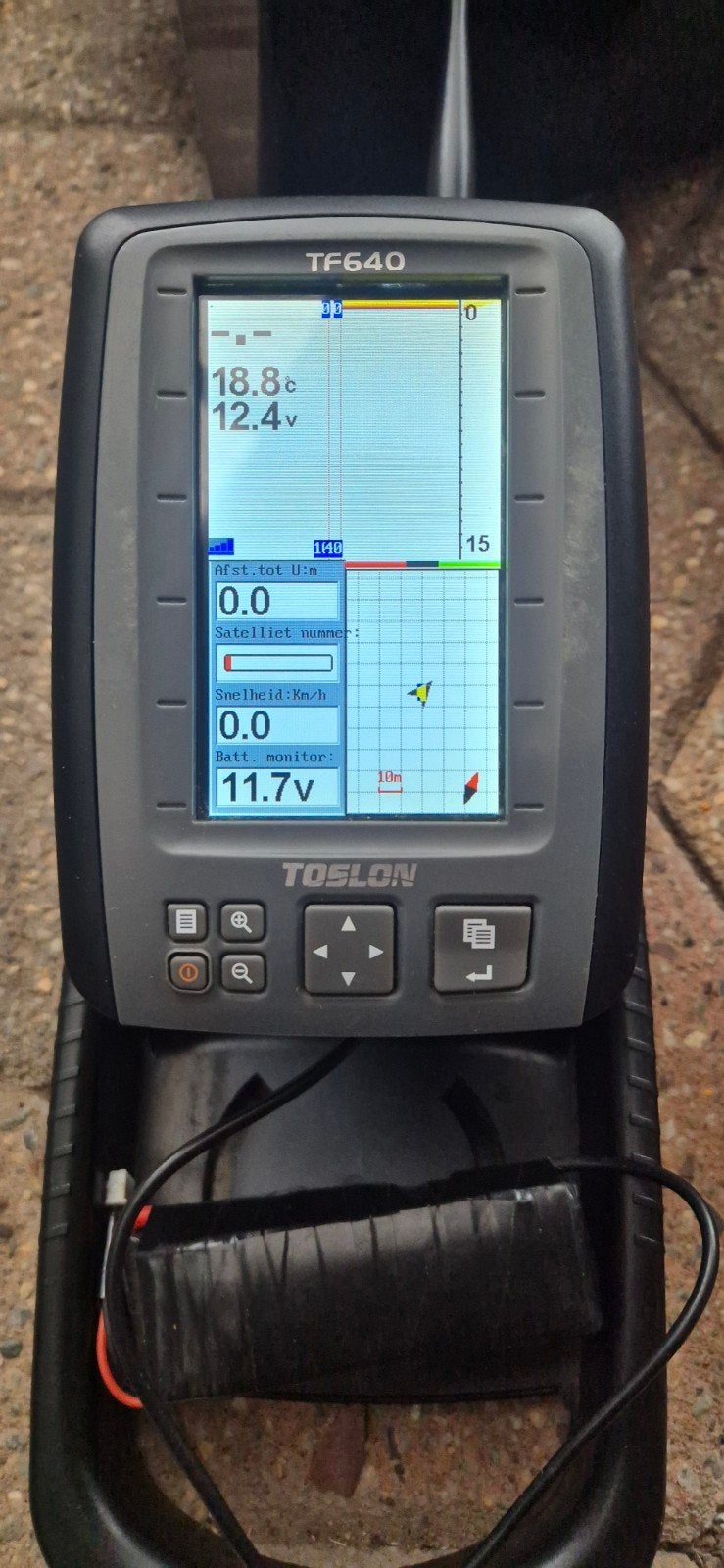 Toslon TF640 dieptemeter gps, Ophalen of Verzenden, Zo goed als nieuw, Kaartplotter of Fish Finder
