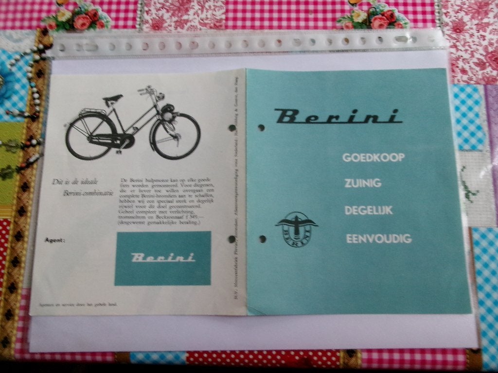Berini M13 (eitje) folder, Ophalen of Verzenden, Zo goed als nieuw