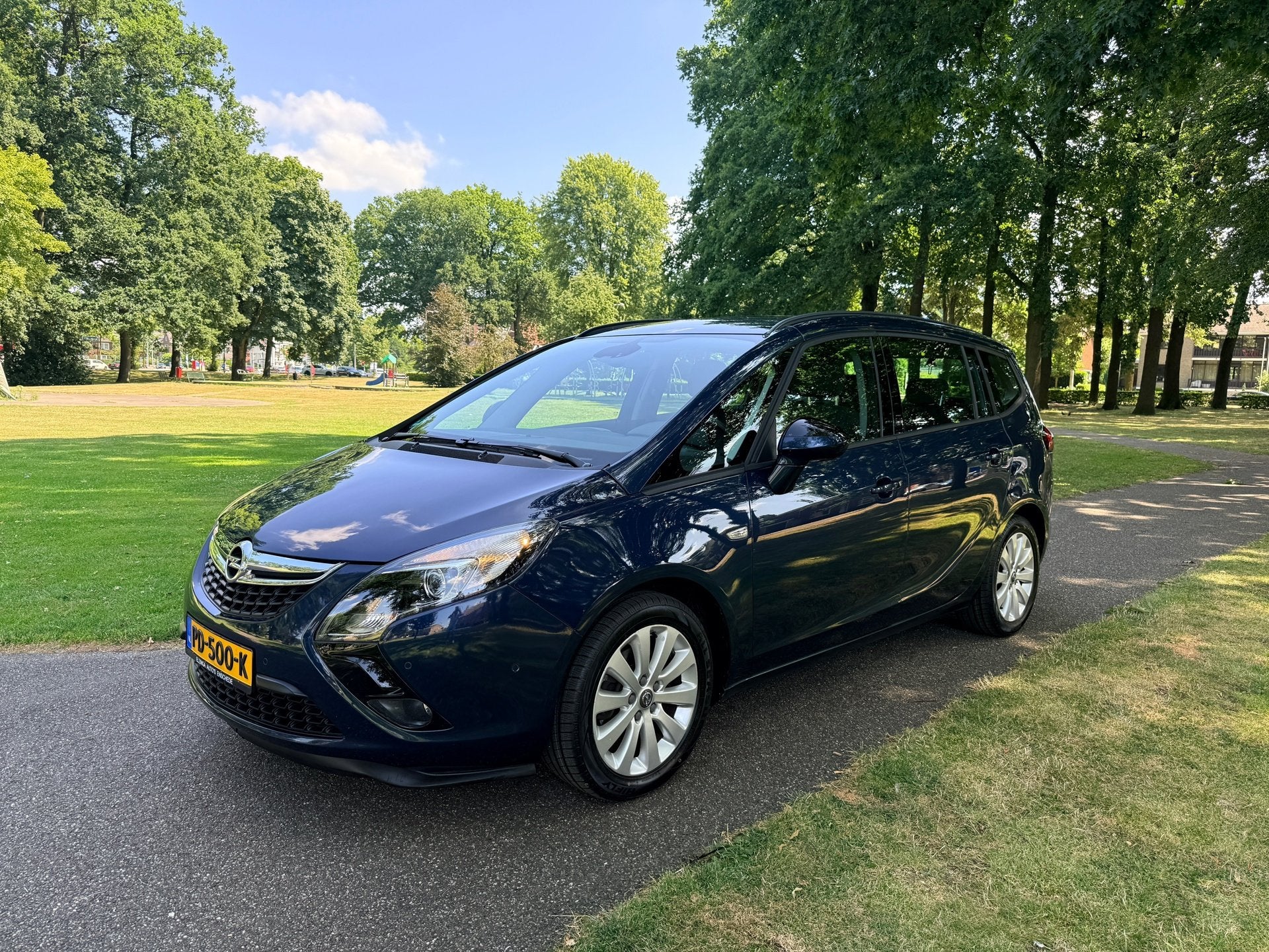 Opel Zafira Tourer 1.4 Cosmo 7p Ingebouwde fietsdrager, Auto's, Euro 5, Gebruikt, 4 cilinders, Blauw