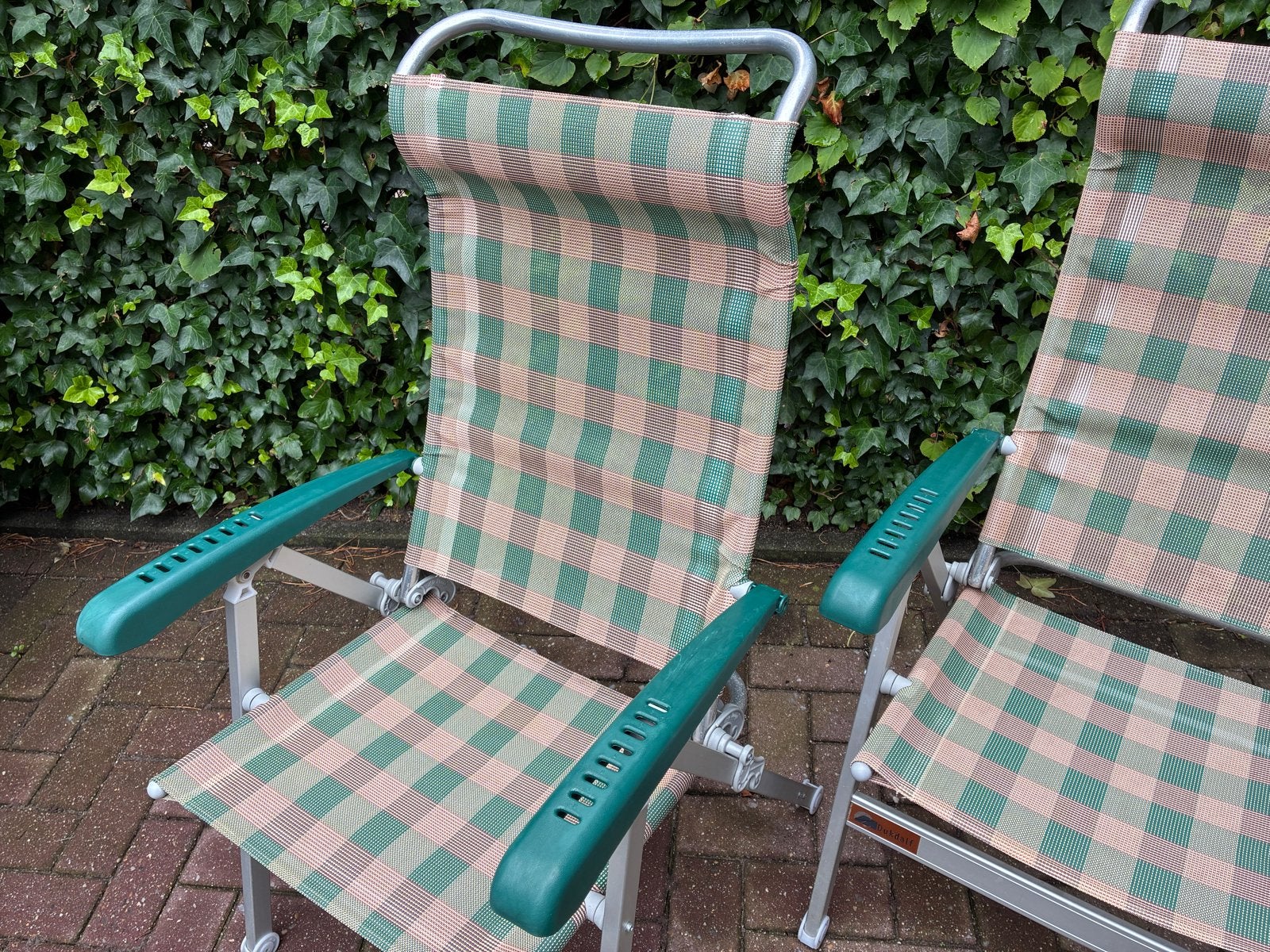 2 Dukdalf campingstoelen - Verstelbaar en inklapbaar, Ophalen, 7905el, Gebruikt, 1@2.nl