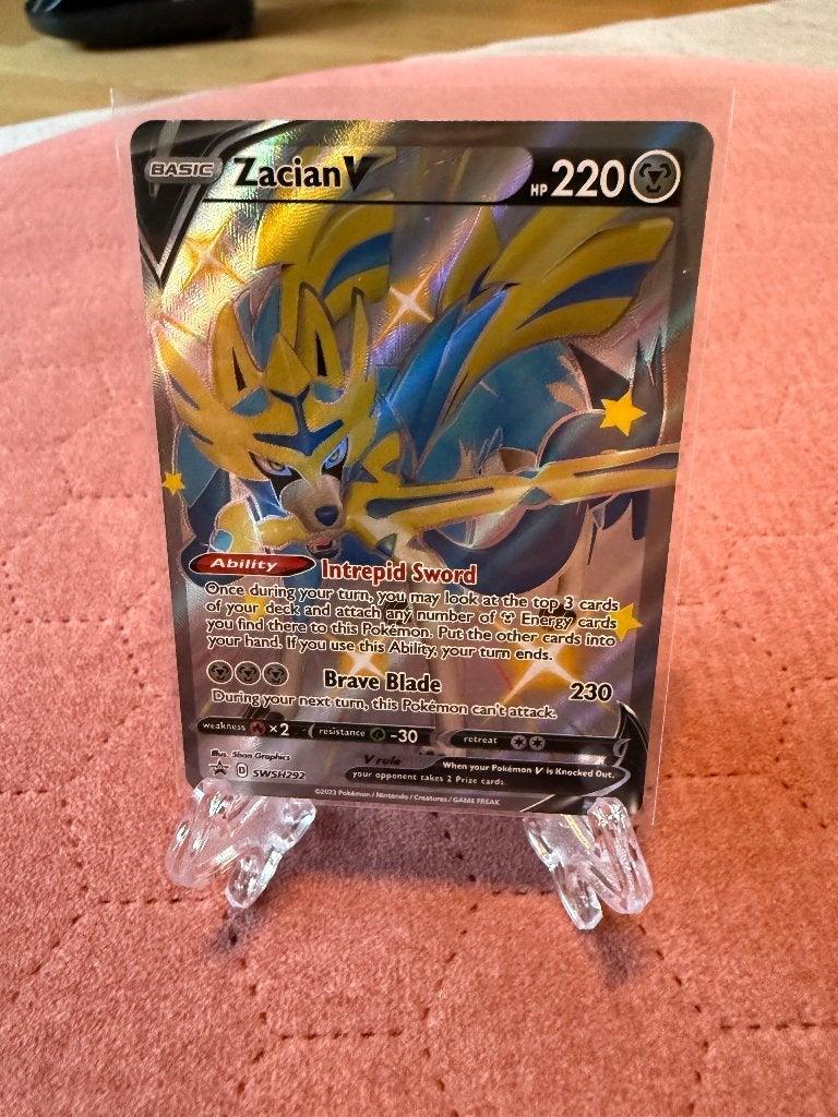 Zacian V (SWSH 292), Ophalen of Verzenden, Zo goed als nieuw, Losse kaart