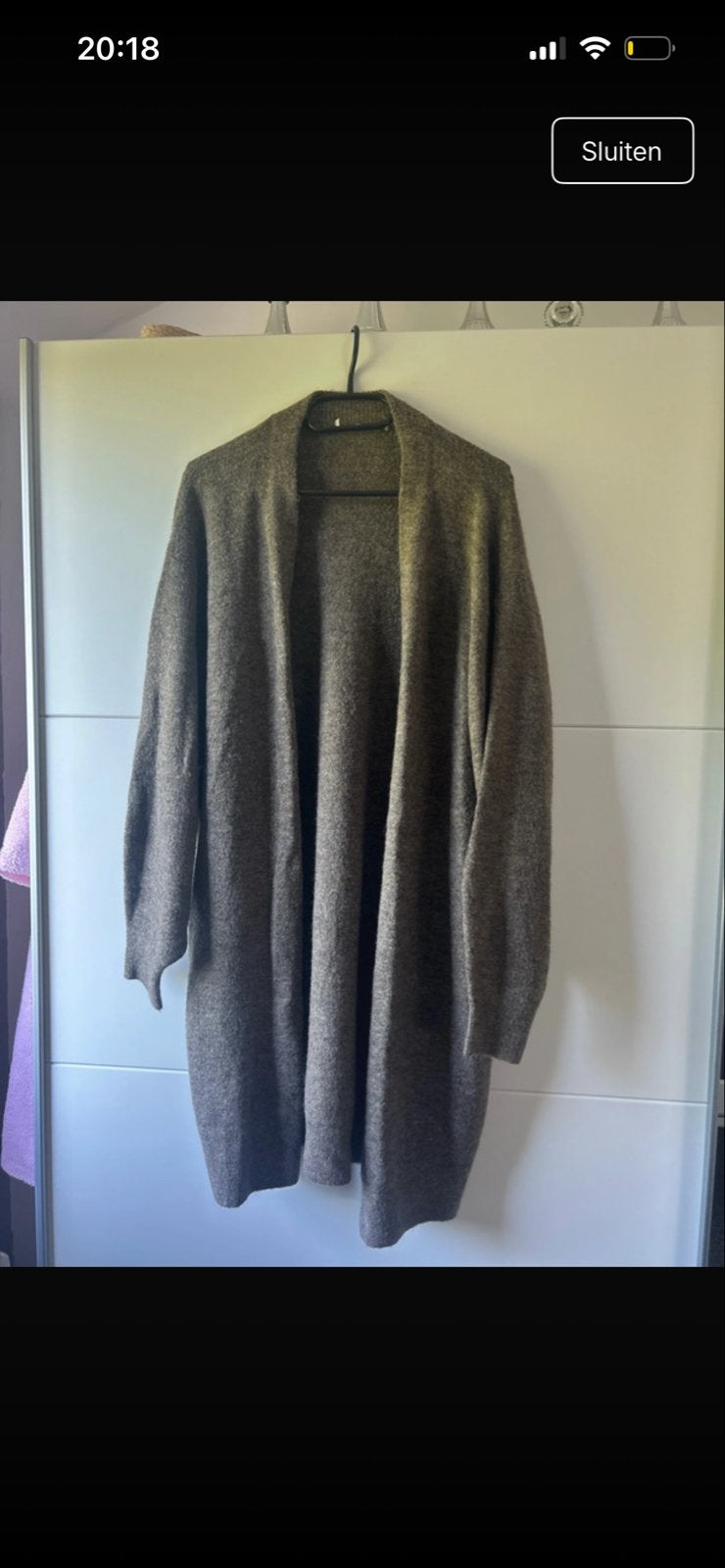 Bruin lang vest - Maat M/L, Ophalen of Verzenden, Zo goed als nieuw, Maat 38/40 (M), Bruin