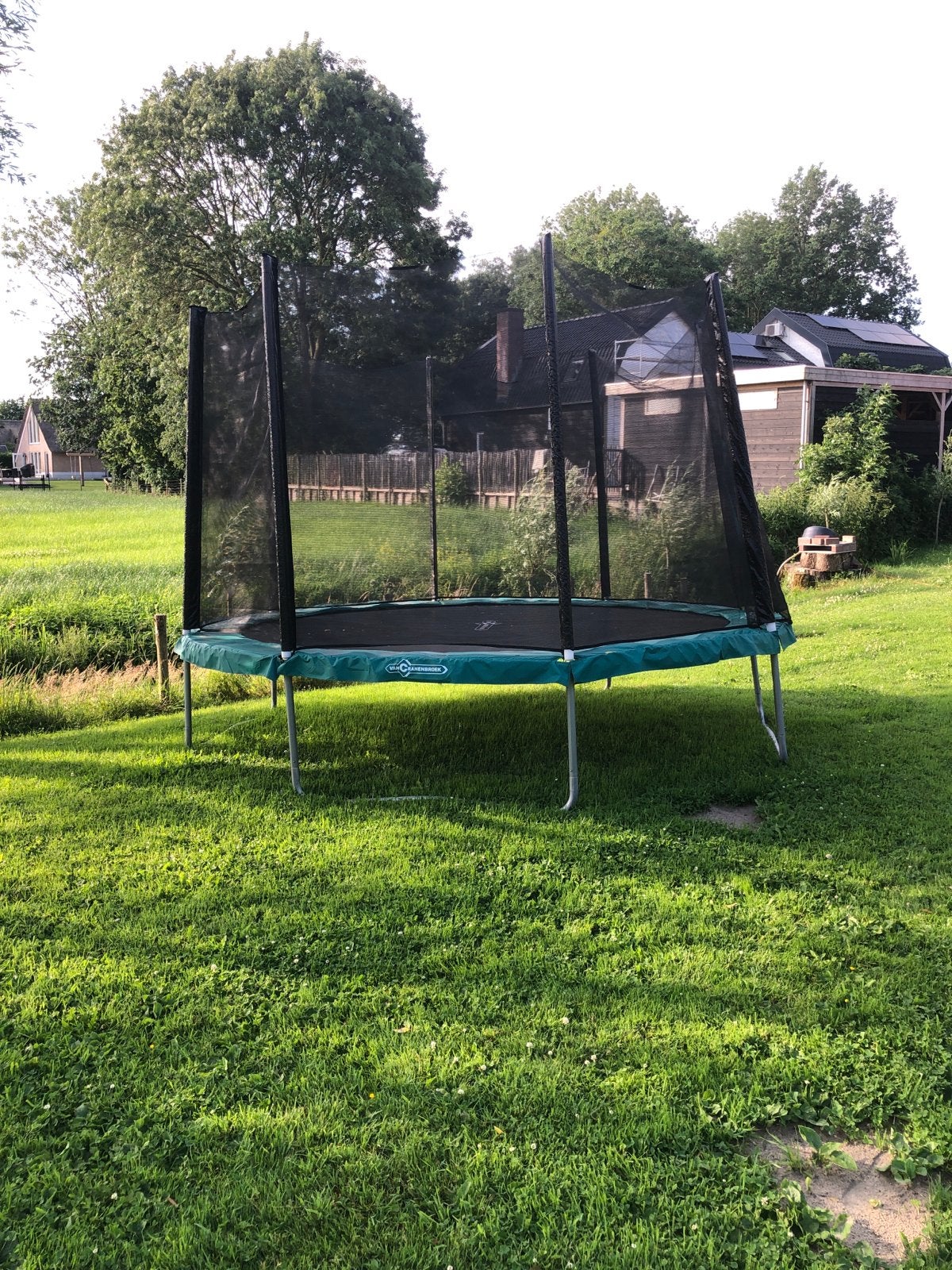 Trampoline 360 cm met veiligheidsnet en afdekzeil, Ophalen, Zo goed als nieuw