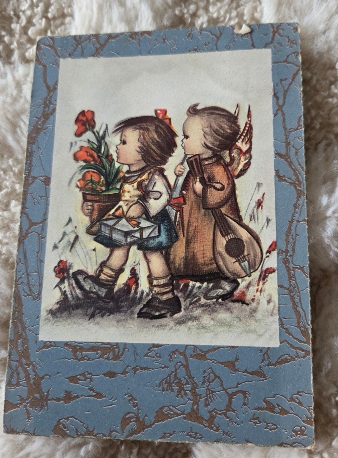 Vintage Hummel Ansichtkaart - Gelopen 1959, Verzenden, 1940 tot 1960, Gelopen, Kinderen