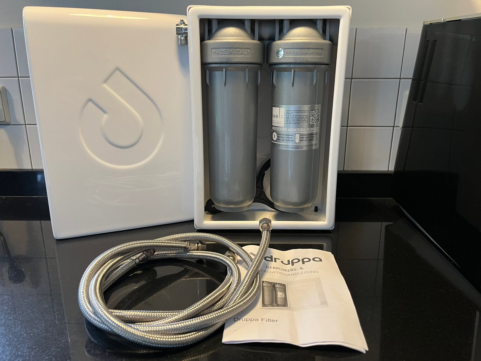 Druppa waterfilter (o.a. PFAS) zgan, incl. handleiding, Ophalen of Verzenden, Zo goed als nieuw