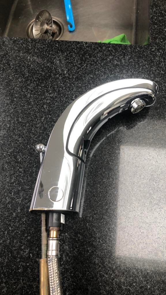 Hans grohe automatische kraan warm - koud, Ophalen of Verzenden, Zo goed als nieuw, Kraan