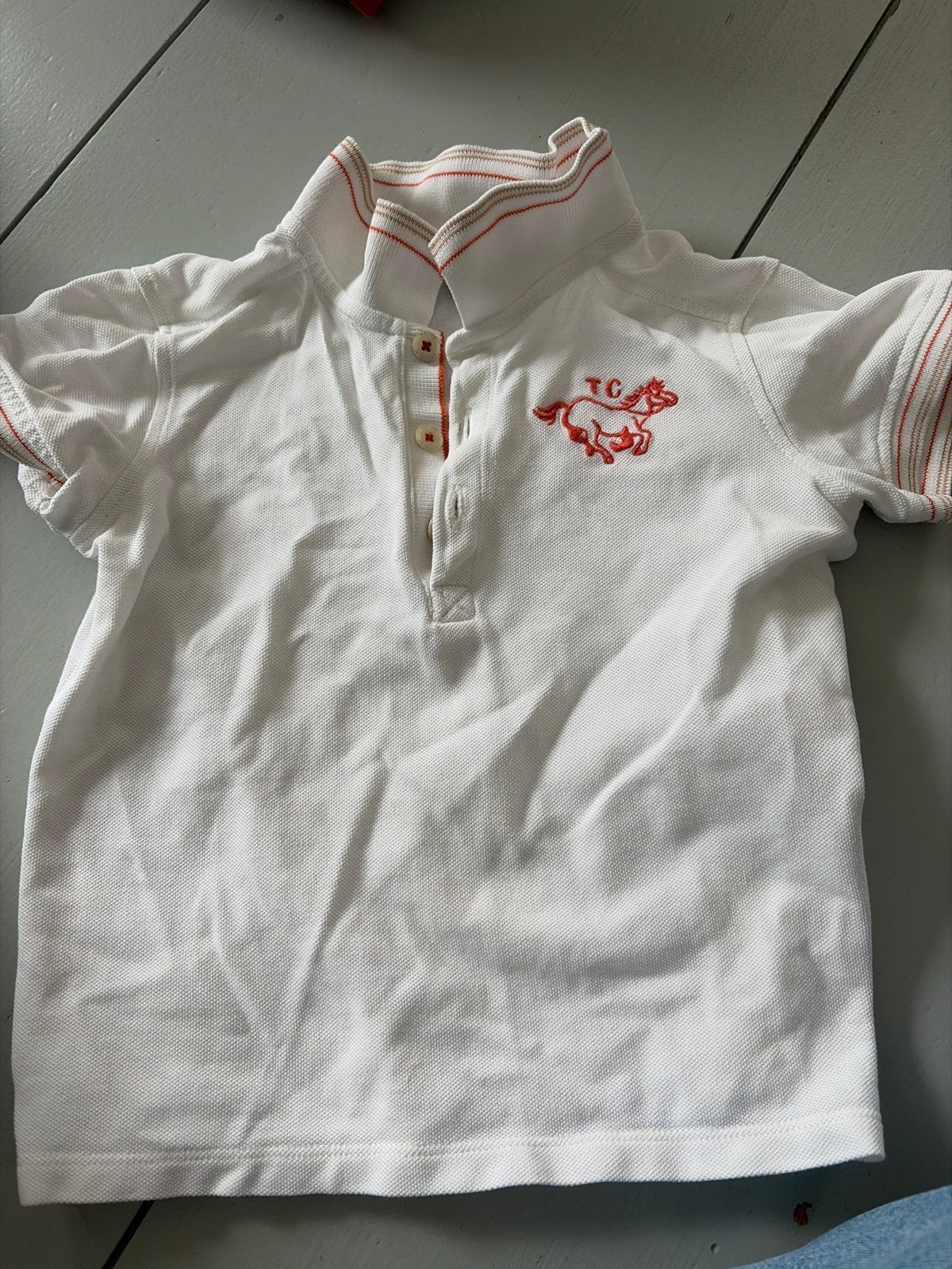 Tartine et Chocolat Polo Shirt Wit Maat 5A, Ophalen of Verzenden, Gebruikt, Jongen of Meisje