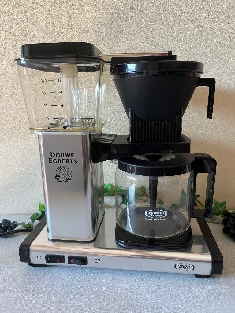 NIEUWSTAAT Douwe Egberts koffiezetapparaat CHROOM - ZILVER, Stoompijpje, 10 kopjes of meer, Koffiemachine, Gemalen koffie