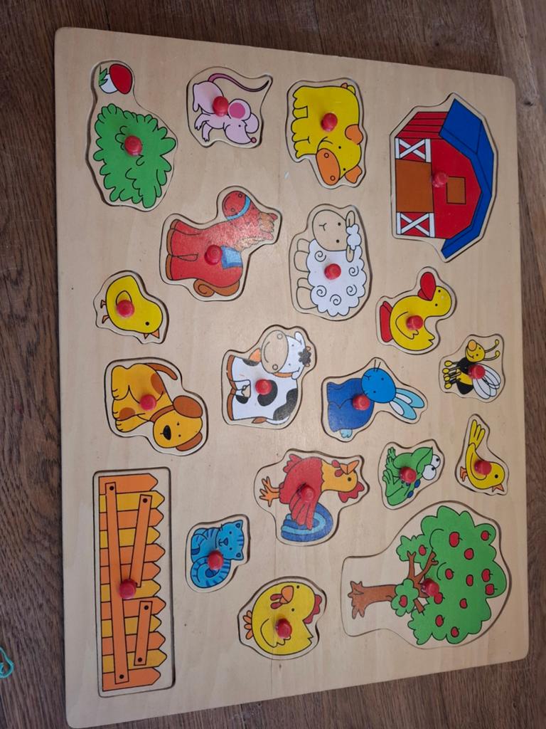 Houten puzzels voor kinderen - Diverse puzzels, Kinderen en Baby's, Speelgoed | Kinderpuzzels, 2 tot 4 jaar, Gebruikt, Ophalen of Verzenden