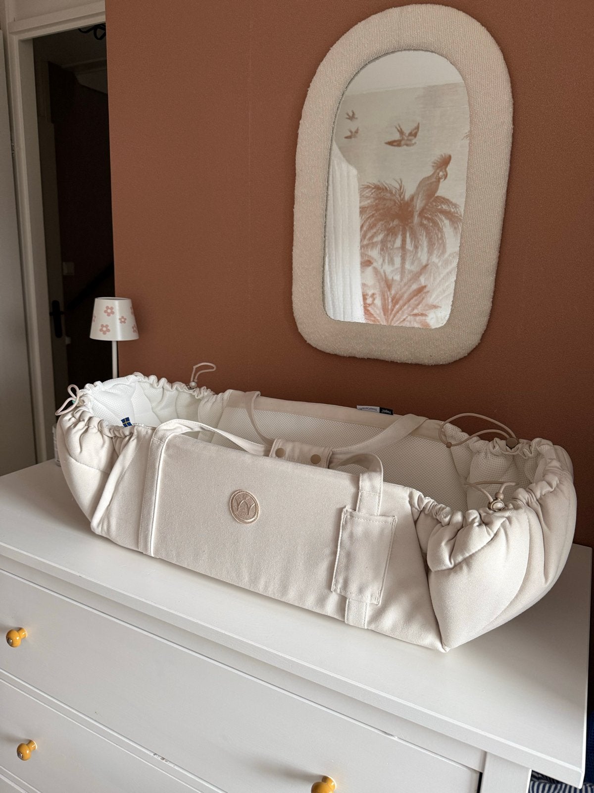 Najell SleepCarrier Beige x, Kinderen en Baby's, Babydragers en Draagdoeken, Zo goed als nieuw, Buik, Draagzak, Ophalen