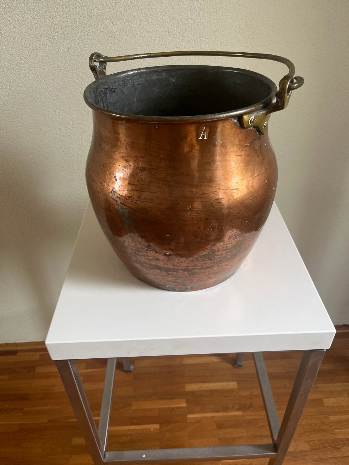 Antieke Koperen Ketel - 12 Liter, H27cm, D24cm, Antiek en Kunst, Ophalen, Koper